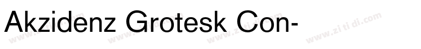Akzidenz Grotesk Con字体转换